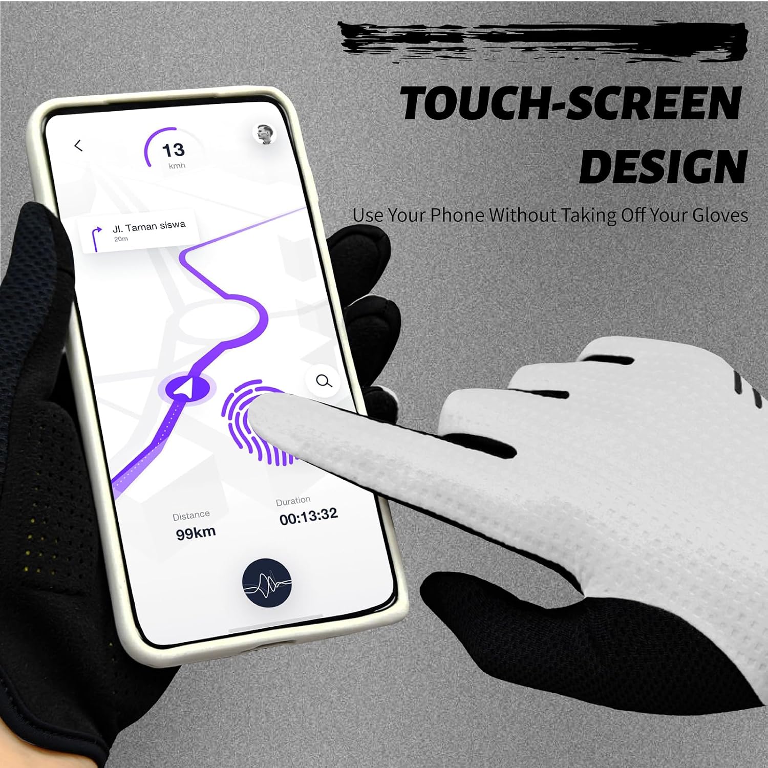 VXW Bike Gloves for Men Women Cycling - with Reflective Strips &Anti-Slip Shock-Absorbing Pad for Bicycle/Mountain Bike/Workout/MTB/Gym image 5