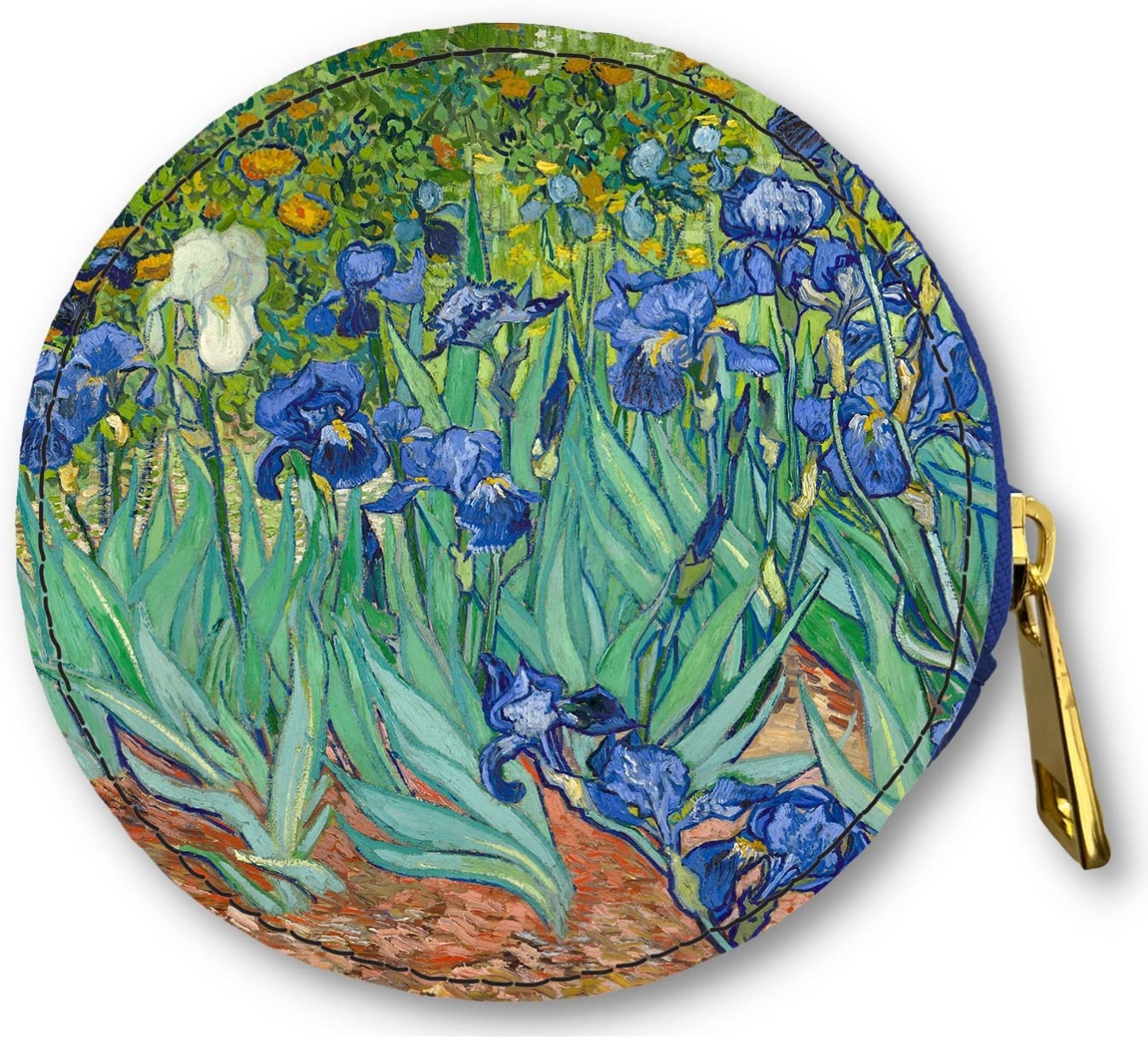 Monarque Round Zipper Case, Classic Designs (Van Gogh Irises)
