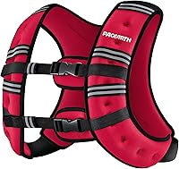Vista 25 de PACEARTH - Chaleco con Peso, 6 lb/8 lb/10 lb/12 lb/16 lb/20 lb/25 lb/30 lb. Chaleco de Peso con Banda Reflectante, Chalecos de Peso Corporal