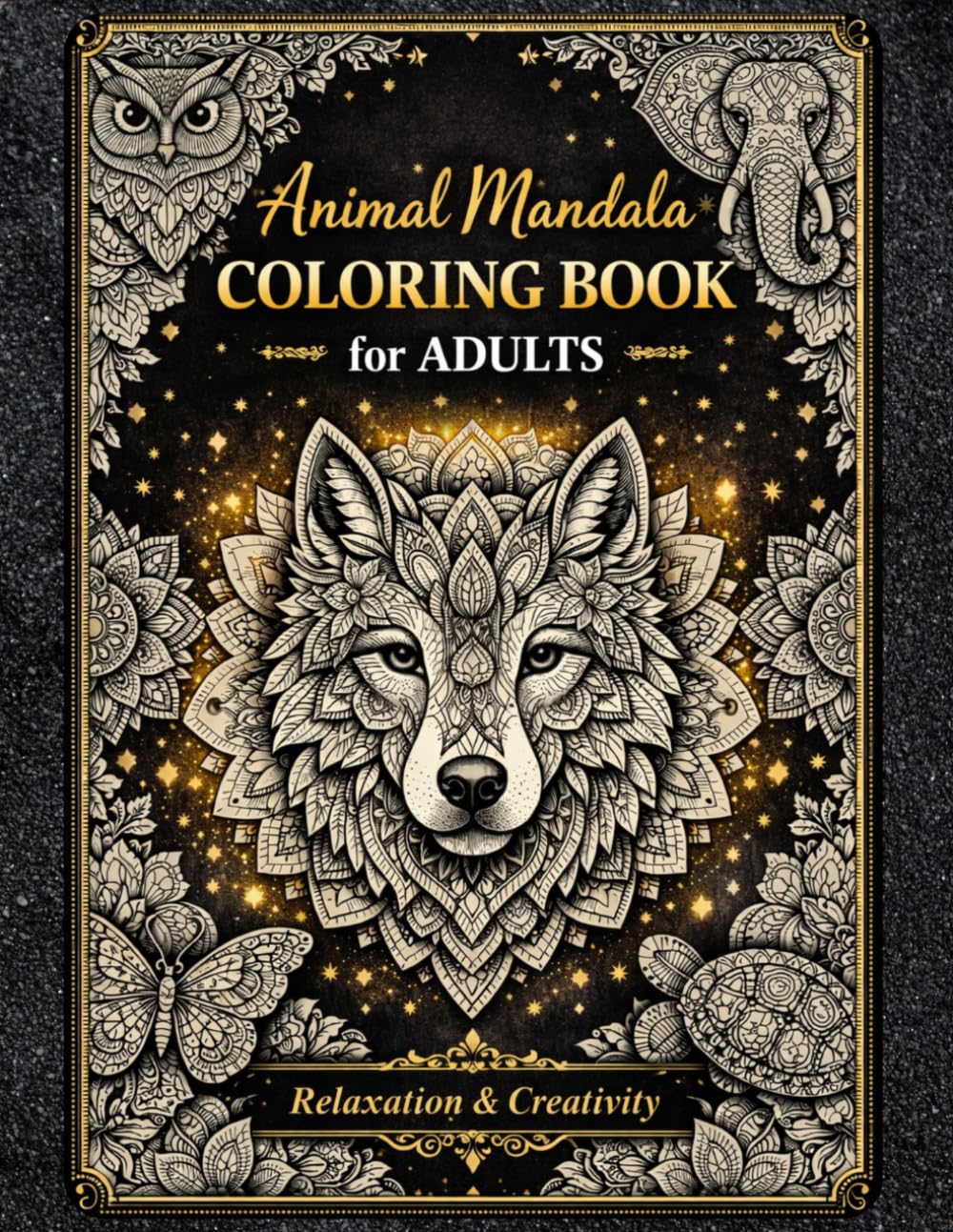 Animal Mandala Coloring Book for Adults: Relaxing mandala designs with animals, decorative patterns and mindful coloring pages