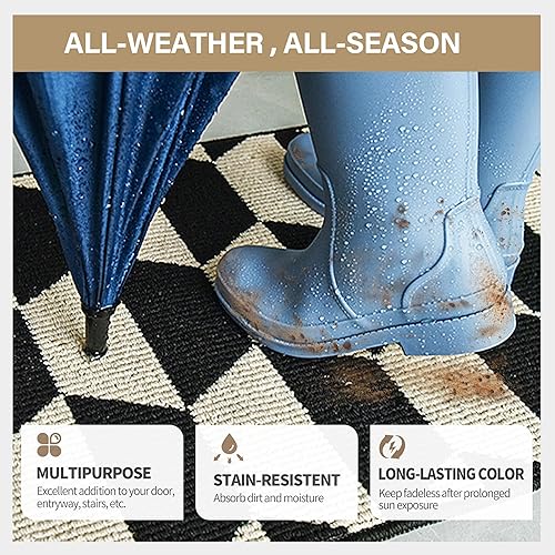 Miniatura 120 de GRANNY SAYS Felpudo para interiores, 32 x 48 pulgadas, antideslizante, tapete grande para puerta, tapete de bienvenida para exteriores, lavable