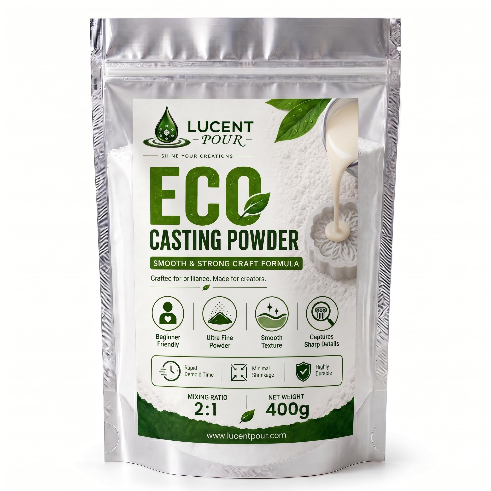 Daily Craft Eco Casting Powder - 400g | Classic Off-White | Consistent Strength | Perfect for Planters, Coasters & Bulk Casting-image-22
