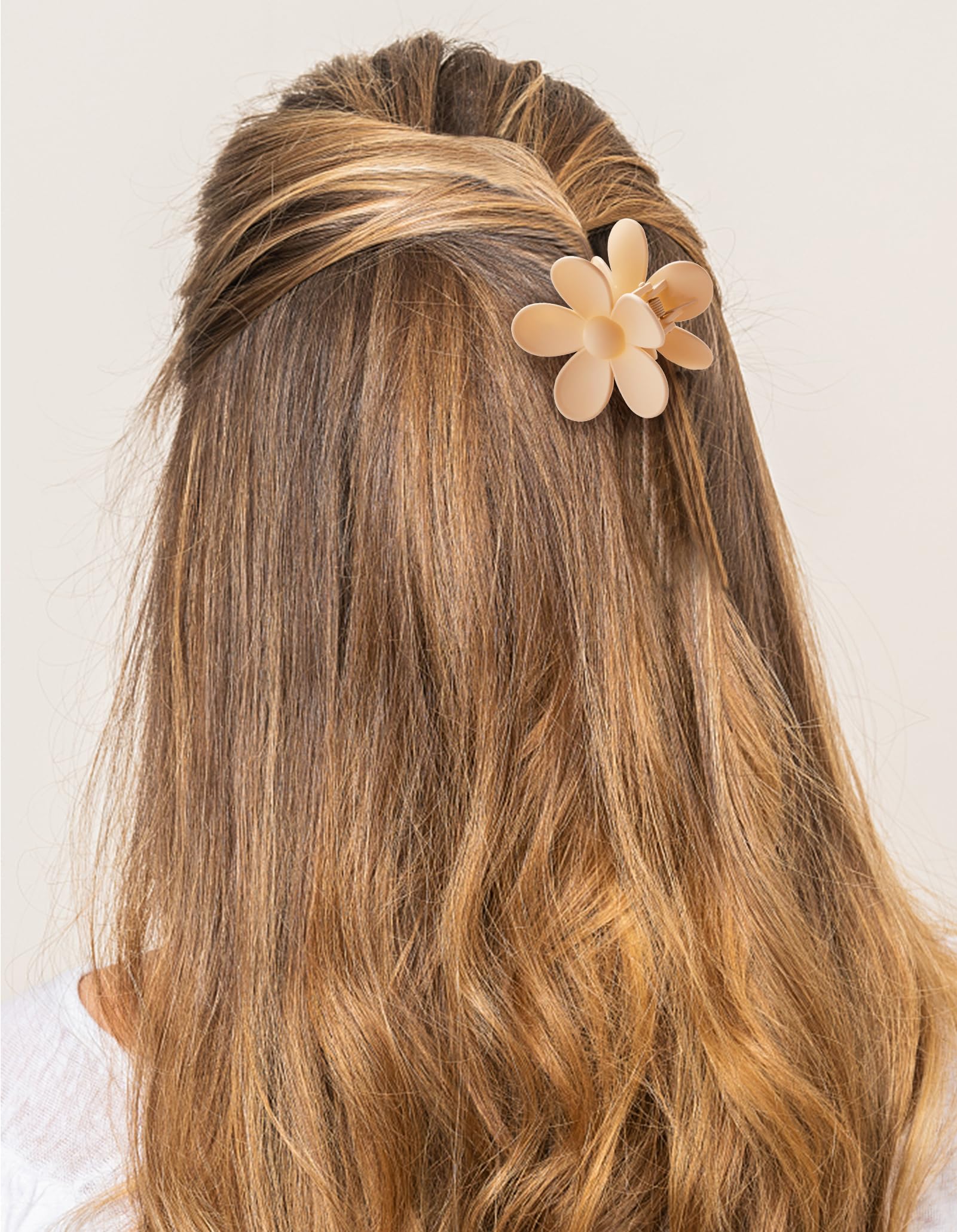 HBselect 8 Piezas Pinzas pelo Mujer, Pinzas Florales para Cabello Grueso, Pinza Grande Hair Claw con Resorte Fuerte para Pelo Abundante Largo Grueso Fino Rizado Antideslisante Clásico