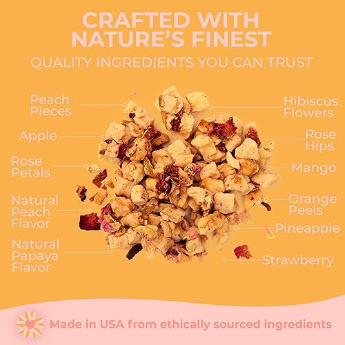 Vista 17 de Katy's Blood Orange - Té de hojas sueltas Té de hierbas afrutado y cítrico Cáscara de naranja e hibisco Té de frutas hidratante y sin cafeína