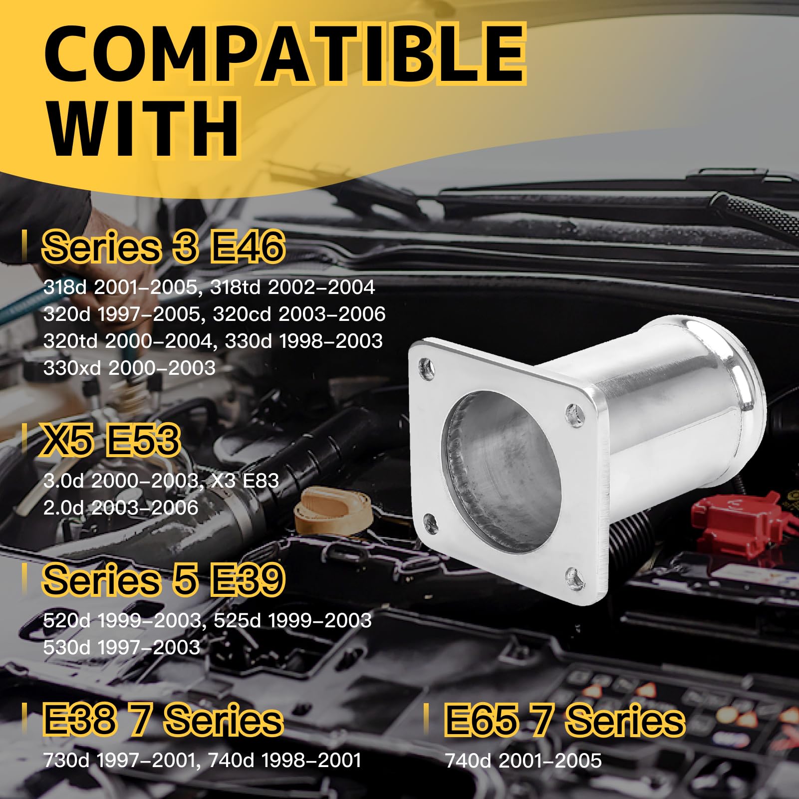 Kit Suppression Vanne Egr Pour M47, M47N, M57, M47N2, M67, M47R Tuyau De Rechange Pour Valve Egr Pour E46 E39 E53 E83 E38 E65, Applicable Aux Véhicules Diesel