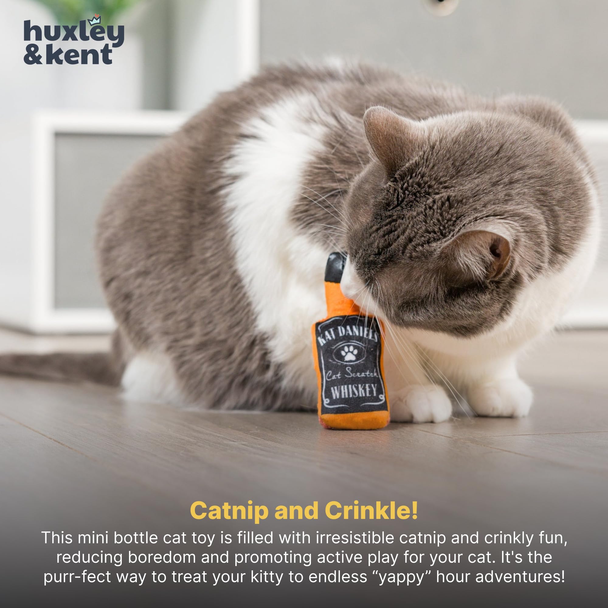 Huxley & Kent Plush Cat Toy With Catnip & Crinkle - Interactive Soft Toy For Cats & Kittens - View #5