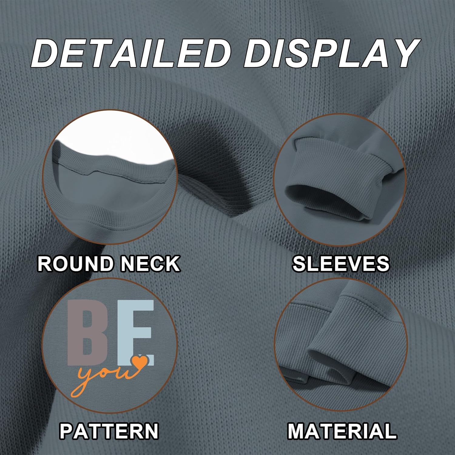 You Are Enough Crewneck Sweatshirt for Women Mental Health Awareness Pullover Inspirational Graphic Long Sleeve Tops - Image 6