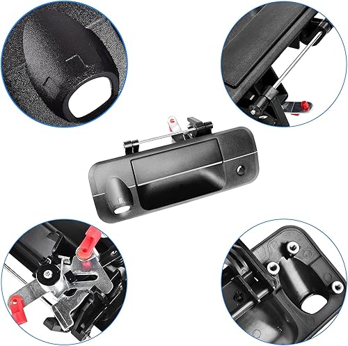 Miniatura 5 de FAERSI Manija de puerta trasera con orificio de cámara trasera para Toyota Tundra 2007-2013 Reemplaza# 69090-0C051, 690900C051, 81214