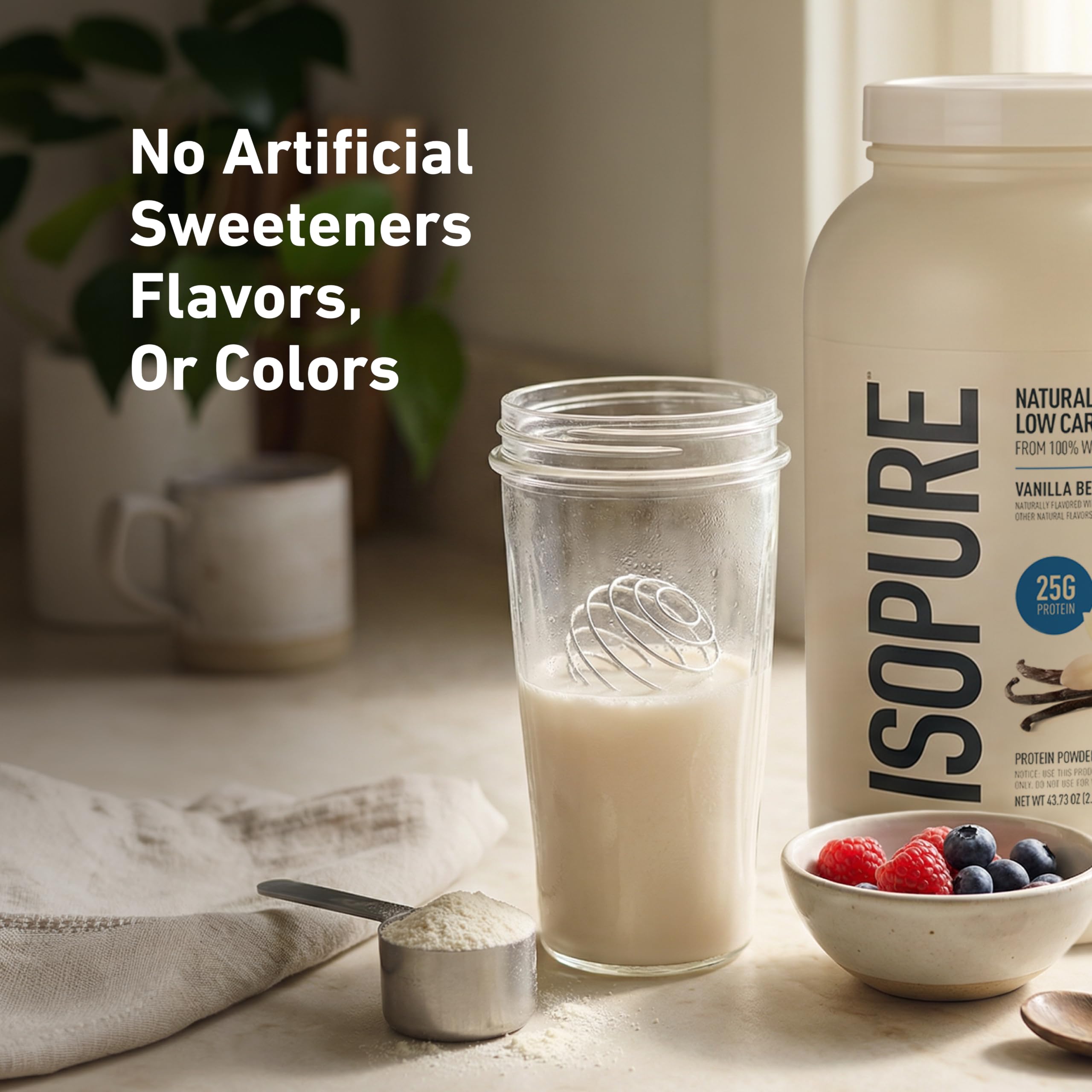 Isopure Low Carb Natural Whey Isolate Protein Powder, Vanilla Bean 3 LB — Amazon image 6