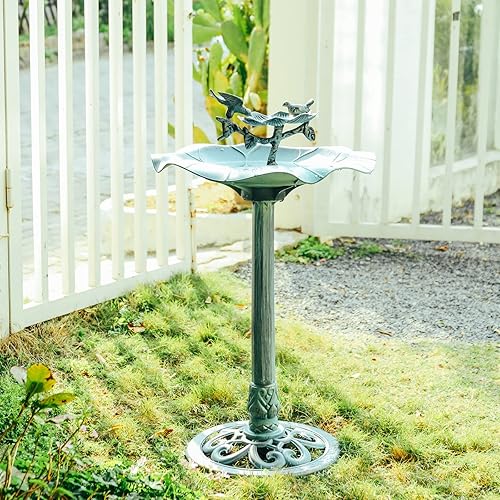 Miniatura 2 de Baños para pájaros de 33 pulgadas de altura, poliresina, ligeros, grandes, para decoración de jardín al aire libre