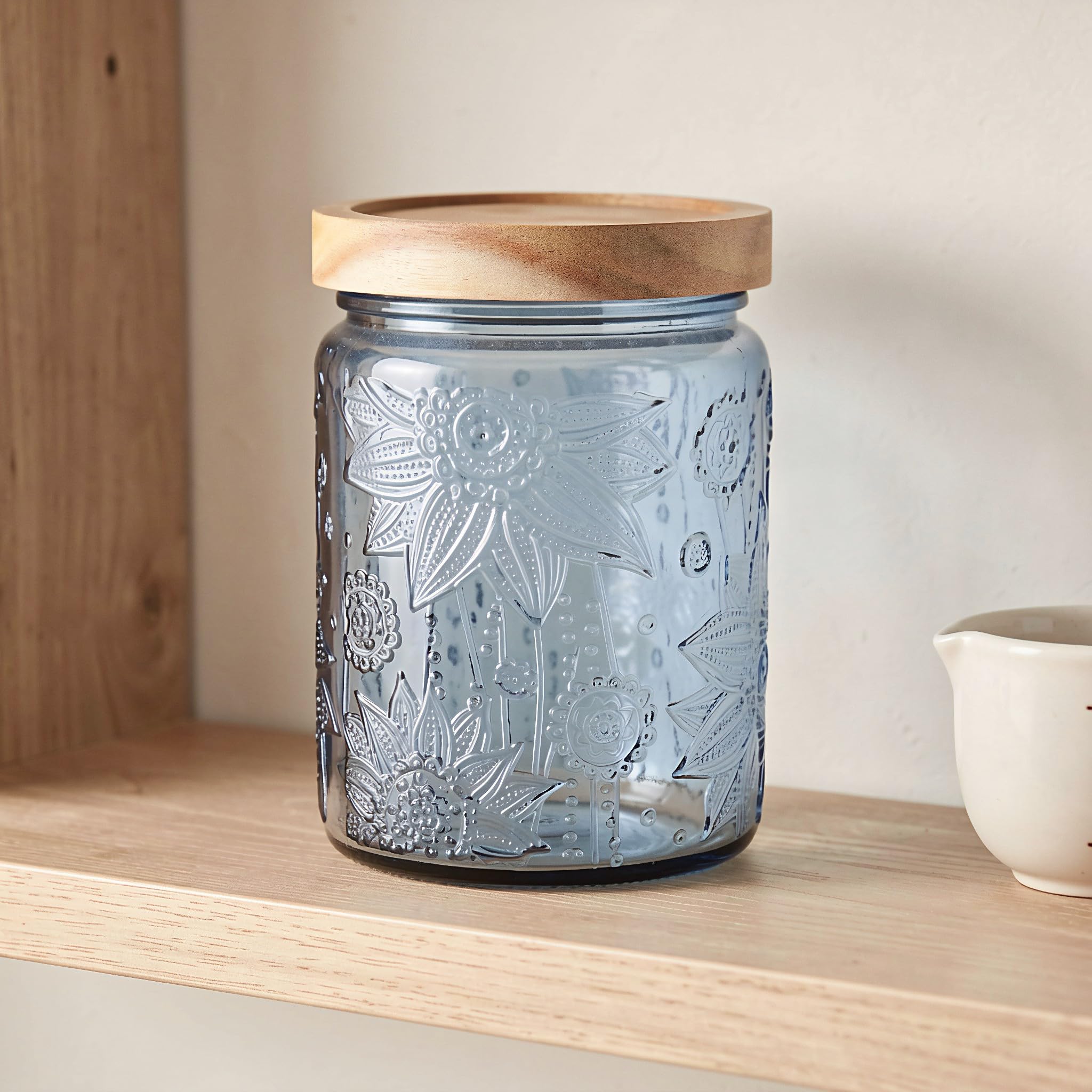 INOOMP Barattoli decorativi in ​​vetro con coperchio, contenitore ermetico