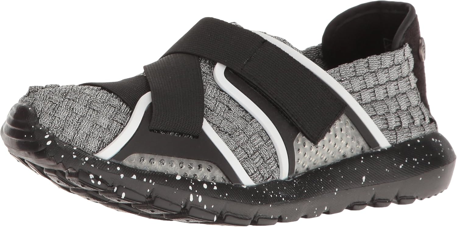 Bernie Mev Women's Runner Slick Fashion Sneaker, Pewter, 39 EU/8-8.5 M US