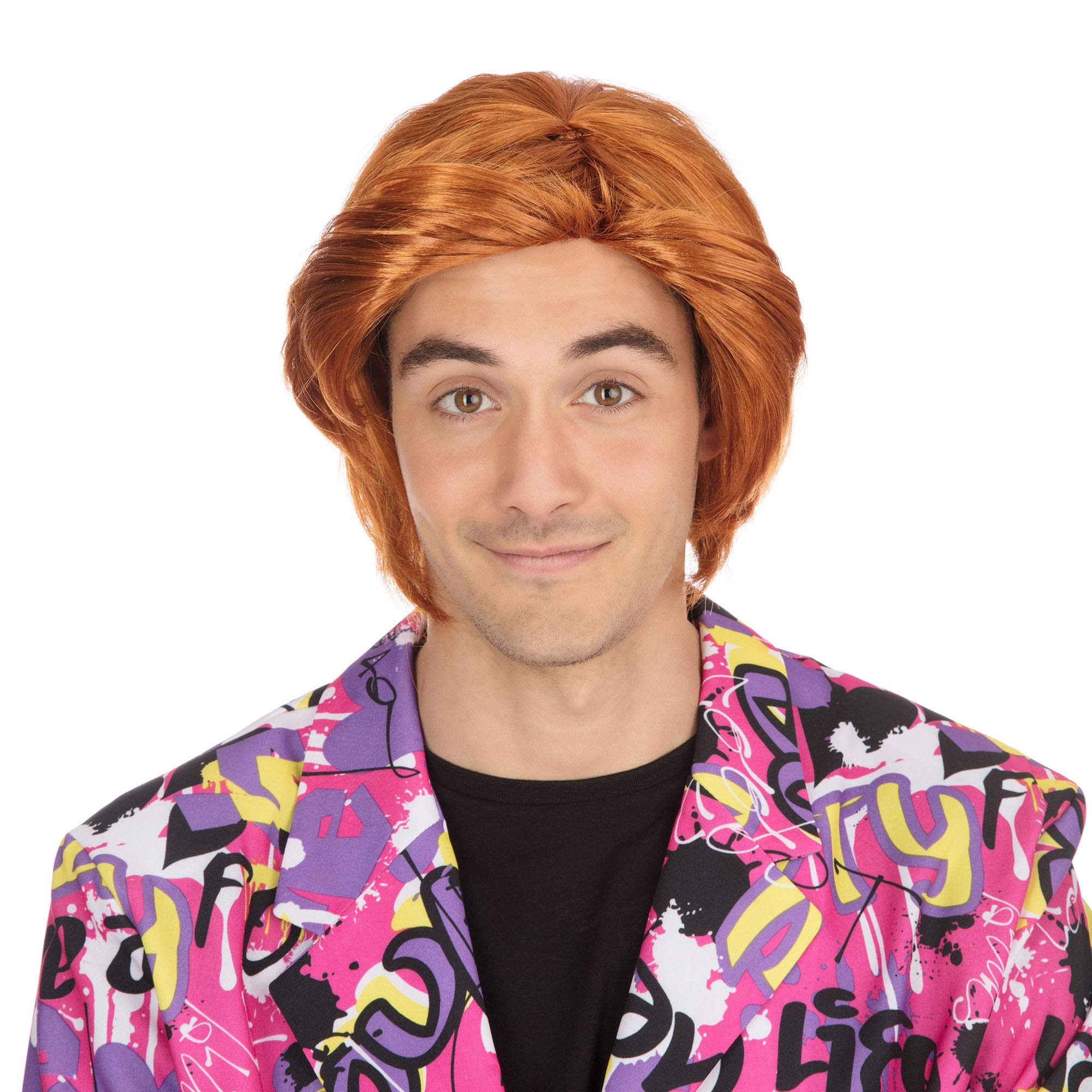 Stylish Tony Ginger Wig (1 Pc.) - Perfect Accessory for Cosplay, Music Festivals, 1970s-Themed Events, Parties, & More Halloween