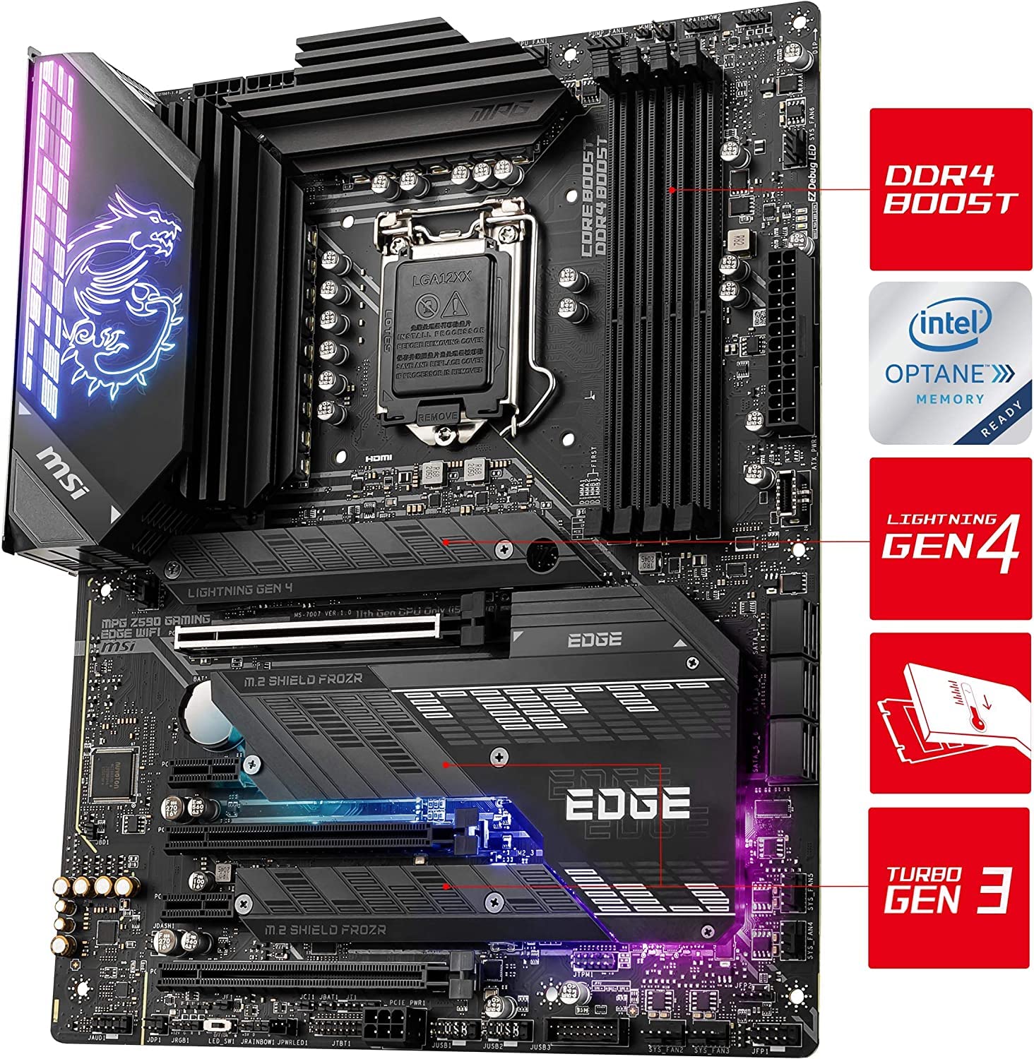 MS-7D07MPG Z590 Gaming Edge WIFI-7D07-020,11801-7D07-00 | B2B