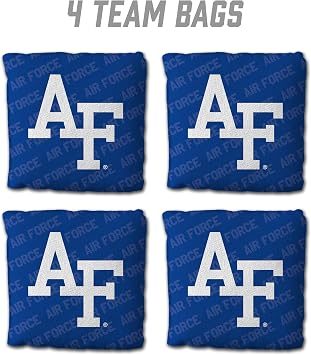 YouTheFan Officially-Licensed NCAA Set of 4 Cornhole Bags - All Weather Regulation 6 x 6 Size - 16oz Weight - Designed in USA
