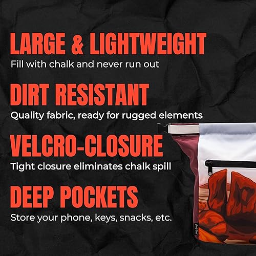 Miniatura 4 de Cubo de tiza para boulder al aire libre y gimnasio escalada en roca  Patrones de diseño colorido del parque nacional natural  Cierre de duradero y