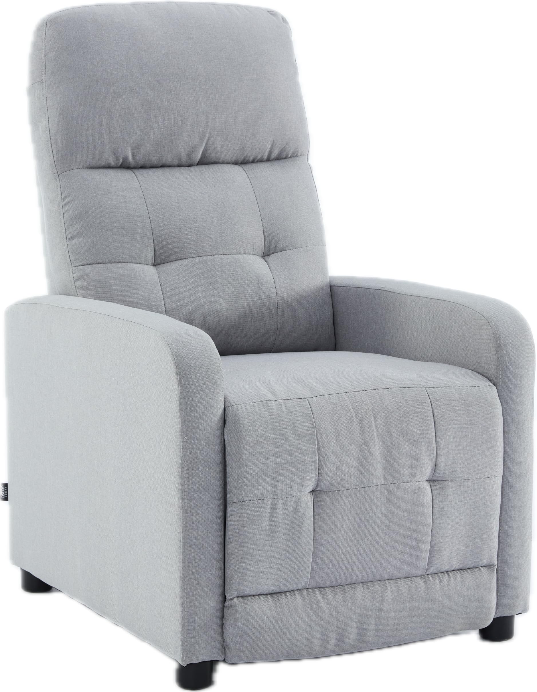ASTAN HOGAR Sillón Relax con Reclinación Manual, Tapizado en Tela, Modelo Yum AH-AR31000GR, Gris