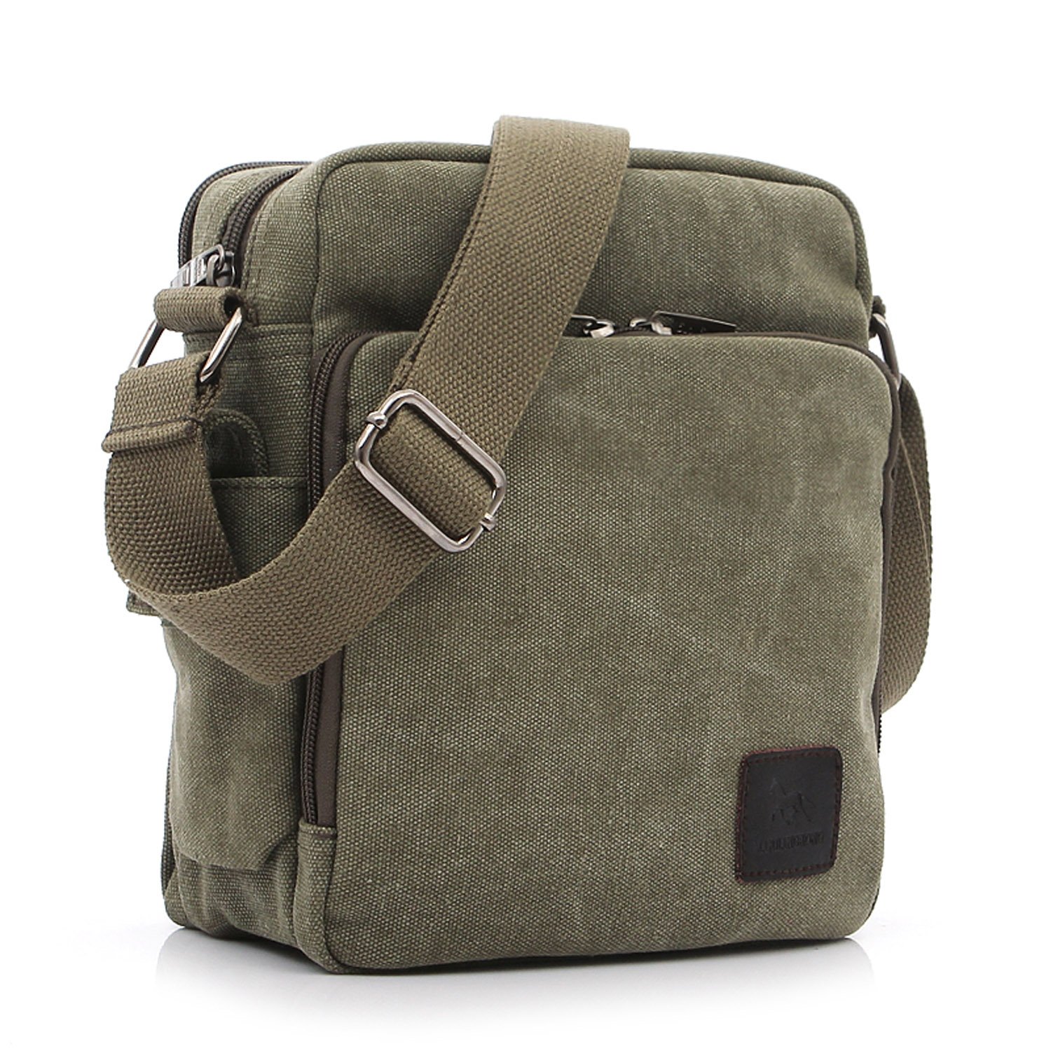 Outreo Sac bandoulière Homme Sac Besace Vintage Petit Porté épaule Sac en Toile Sacoche de Voyage pour école Université Cours Tr