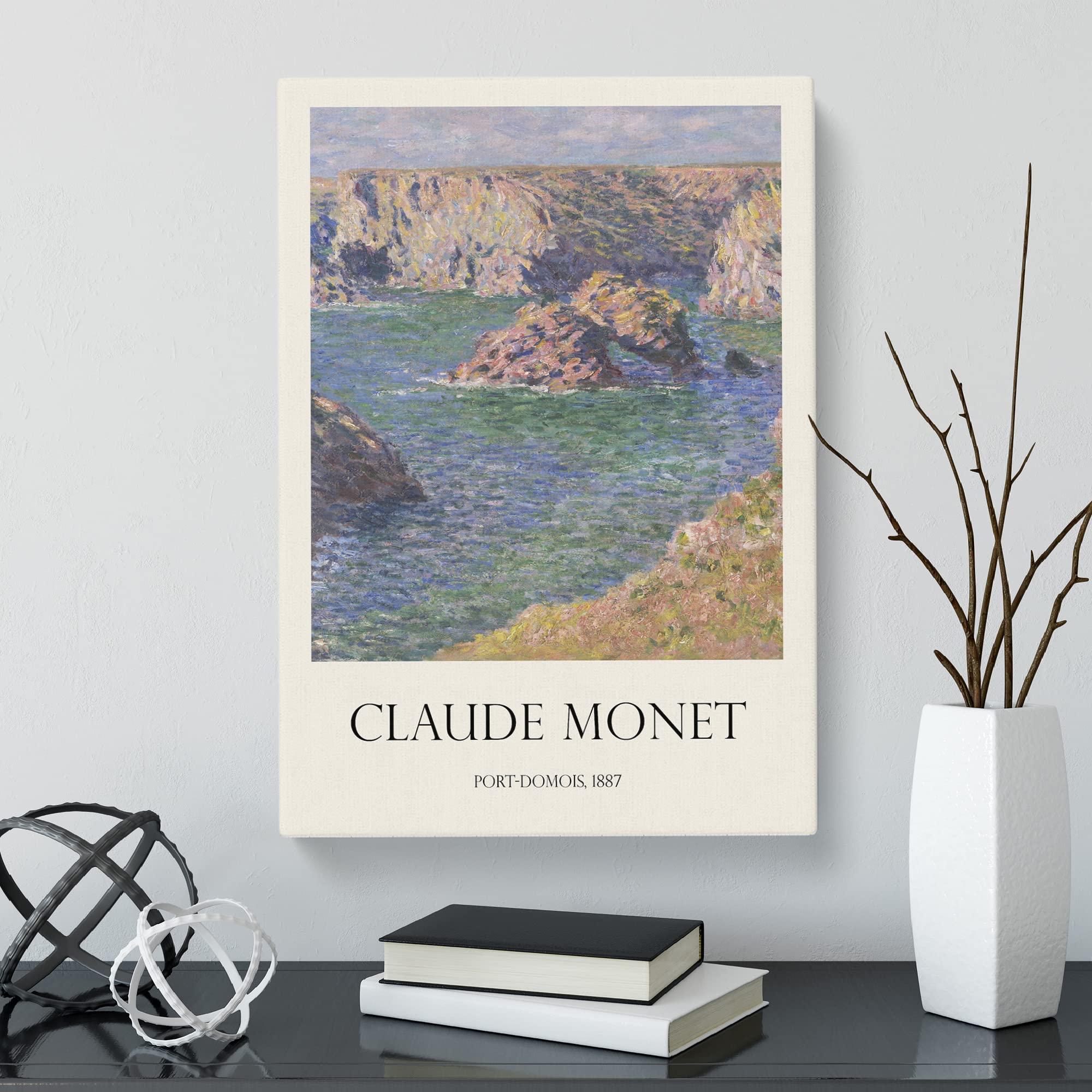 Port Domois, Belle Isle By Claude Monet Canvas Print, Mixed, 25L x 50W cm - Image 3