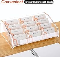 Vista 5 de Soporte para Tarjetas de Visita HeZone para Escritorio Múltiple, Soporte Transparente de Acrílico para Tarjetas de Visita para Mujeres y Hombres 12