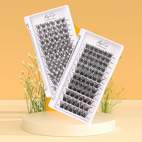 Miniatura 7 de Extensiones de pestañas en racimo 72, pestañas postizas, extensiones de pestañas reutilizables, para colocar uno mismo, aspecto natural, mezcla de