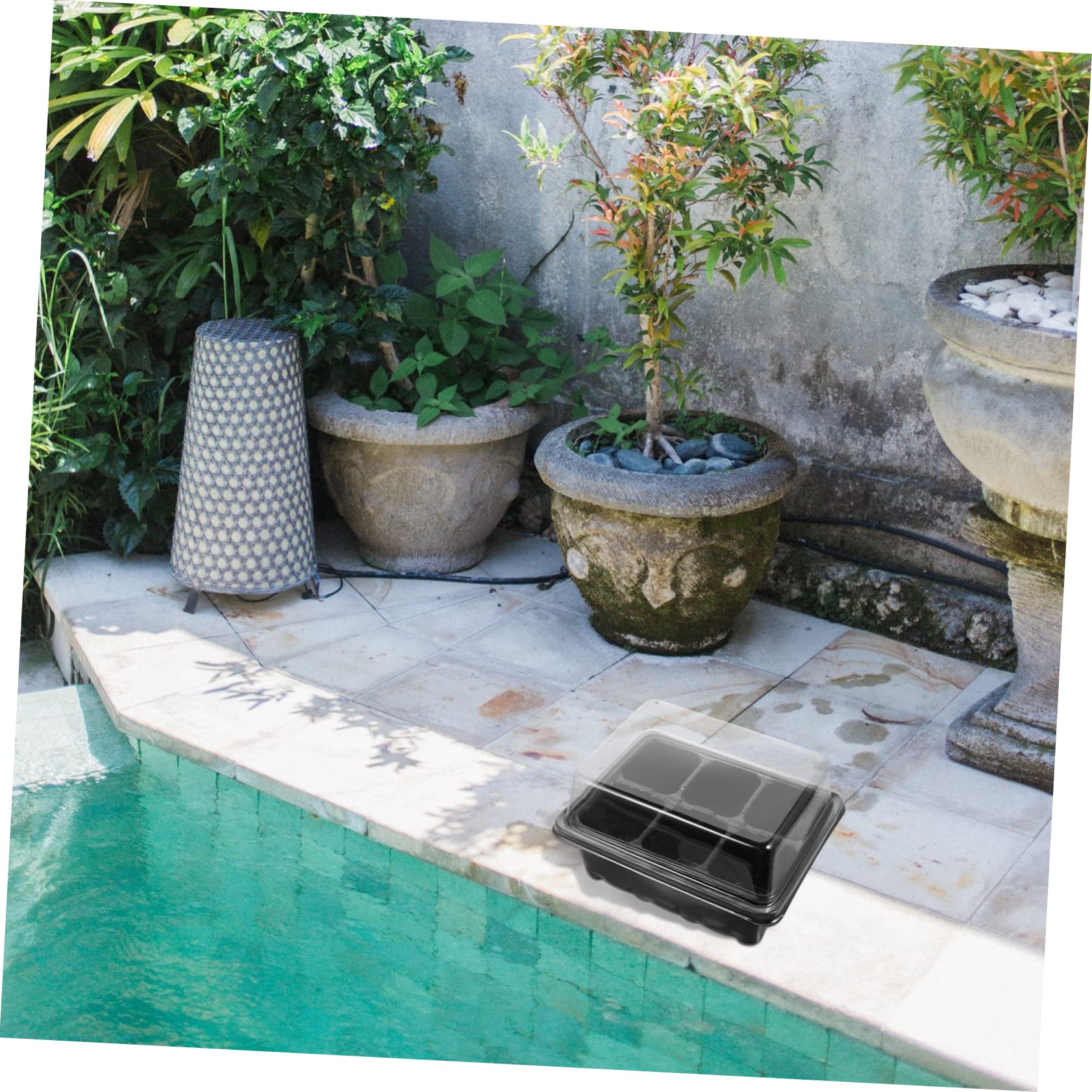 ibasenice 10sätze Schalen Garten Gewächshaus Starter Kit Zellschalen Für Setzlinge Keimschalen Mit Löchern Am Boden Transparentem Deckel Für Wärme Und Licht Zum Anbau Von Mini-grünpflanzen u