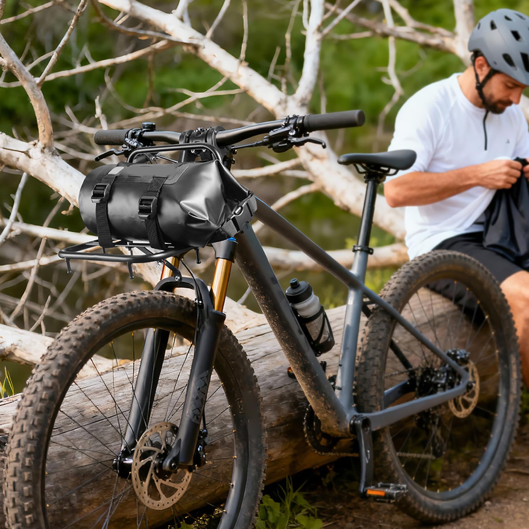 Porte-vélos pour vélo | Porte-Bagages Avant – Cargaison en Alliage d'aluminium avec Charge maximale de 15 kg, monté sur Fourche pour la Plupart des vélos