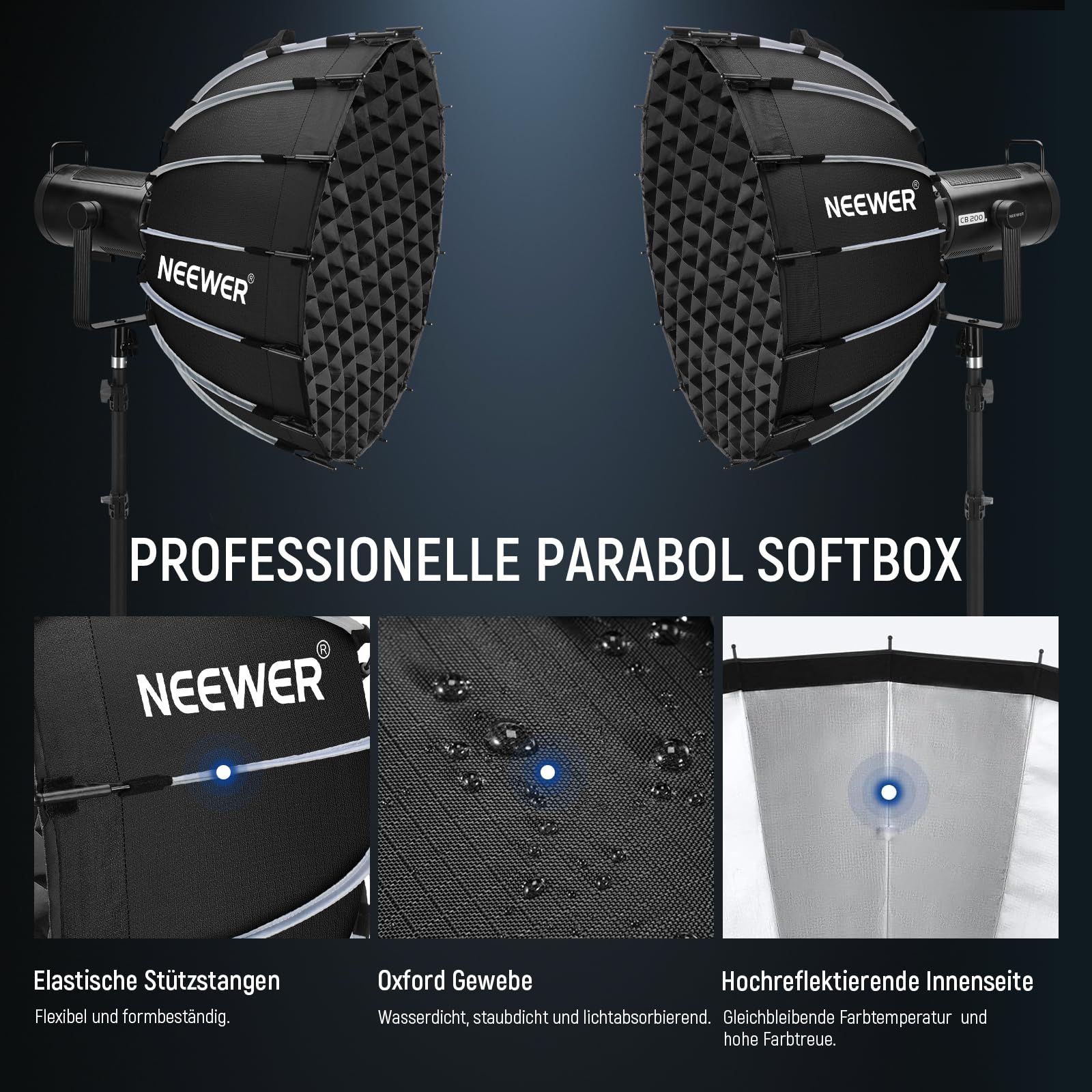 Neewer Parabol Softbox Set 23.6" – Bild 3