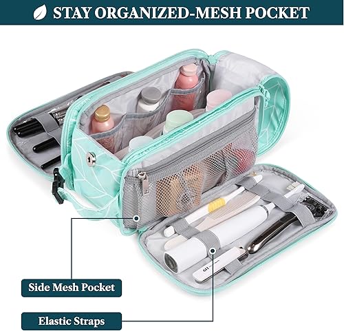 Miniatura 2 de PAVILIA Neceser para hombres y mujeres, bolsa de viaje, estuche organizador de artículos de tocador, artículos esenciales de viaje, kit de afeitado,