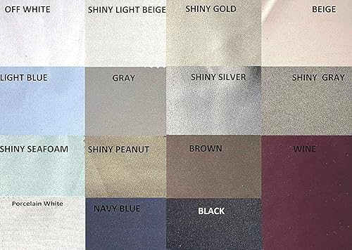 Miniatura 2 de Ikiriska Cortina Blackout Extra Larga. Cortina Opaca de Oscurecimiento Personalizada de 12-24 Pies de Largo (Crema, 50" An x 96" L)