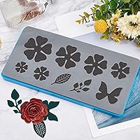 Vista 5 de SUPERDANT Troqueles de corte de flores, aretes de rosa, broche de madera, pinzas para el cabello, troqueladas de cuero, máquina de corte de madera