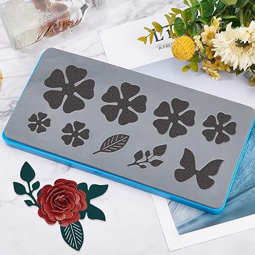 Miniatura 5 de SUPERDANT Troqueles de corte de flores, aretes de rosa, broche de madera, pinzas para el cabello, troqueladas de cuero, máquina de corte de madera