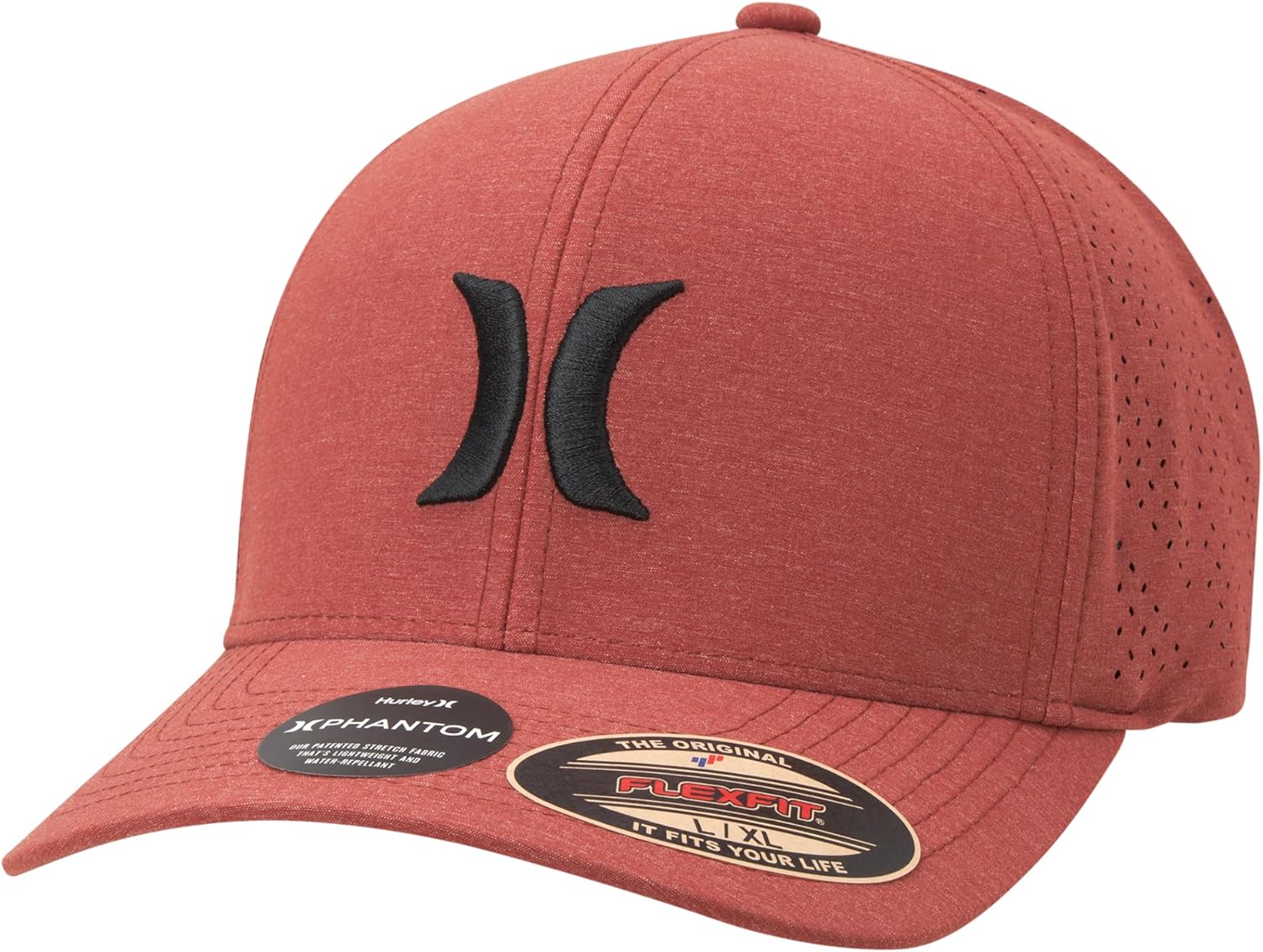 Hurley Men's Caps - Flexfit and Quick-Dry Phantom Curved Baseball Caps for Men - Classic Mens Trucker Hats (S-XL)