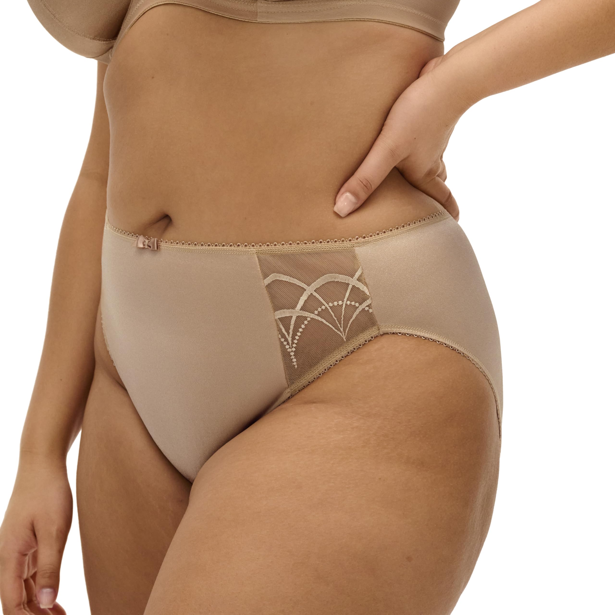 Elomi Women's Cate Embroidered Briefs, Hazel, XXL Plus