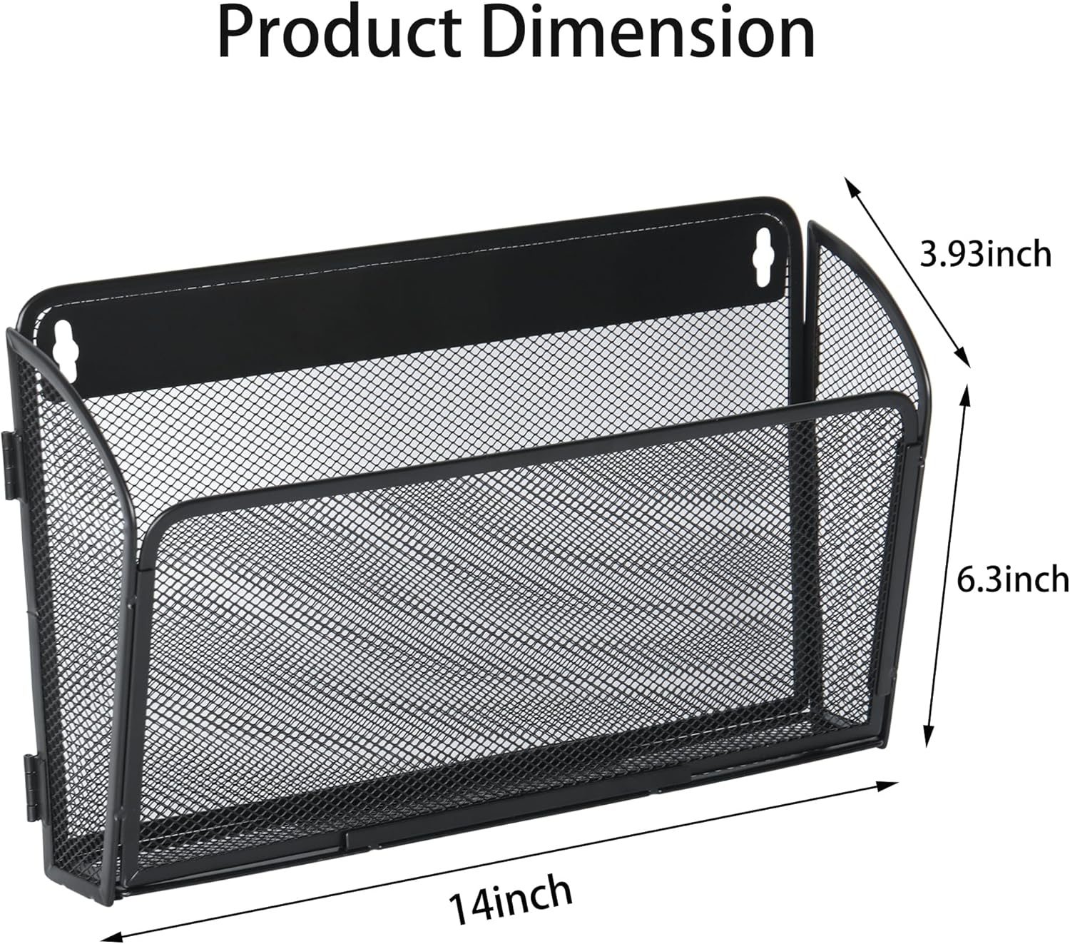 12 Pockets Wall File Holder Organizer Office Hanging Folder organizer Document Magazine Storage Rack for Office Home School, Black