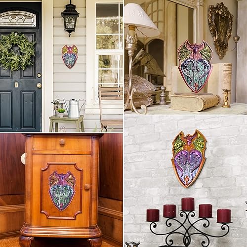 Miniatura 6 de Actvty Moldes de silicona con escudo de dragón, moldes de resina epoxi grandes, molde de resina de estatua de animales 3D para decoración de resina