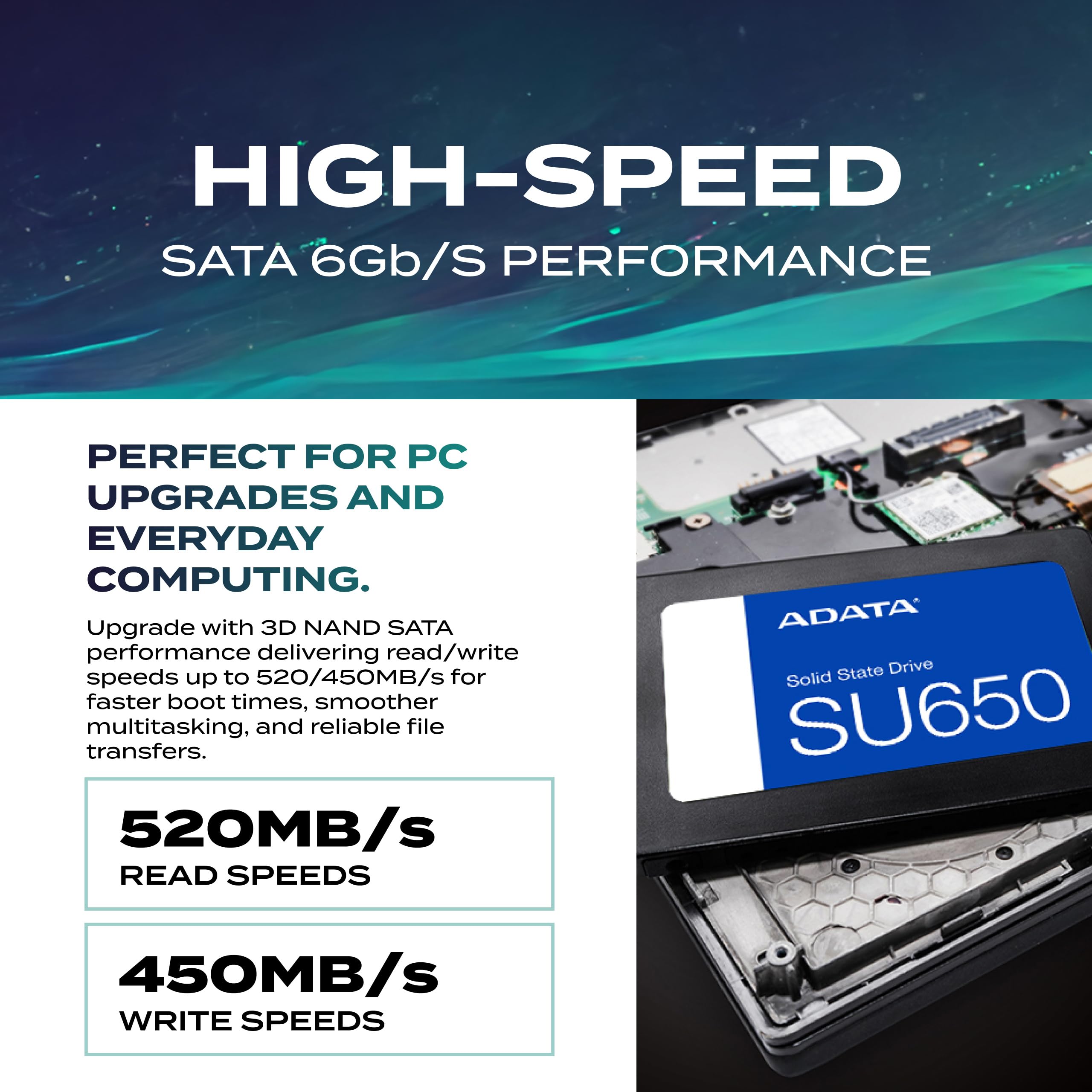 Amazon.com: ADATA Ultimate SU650, Internal Solid State Drive