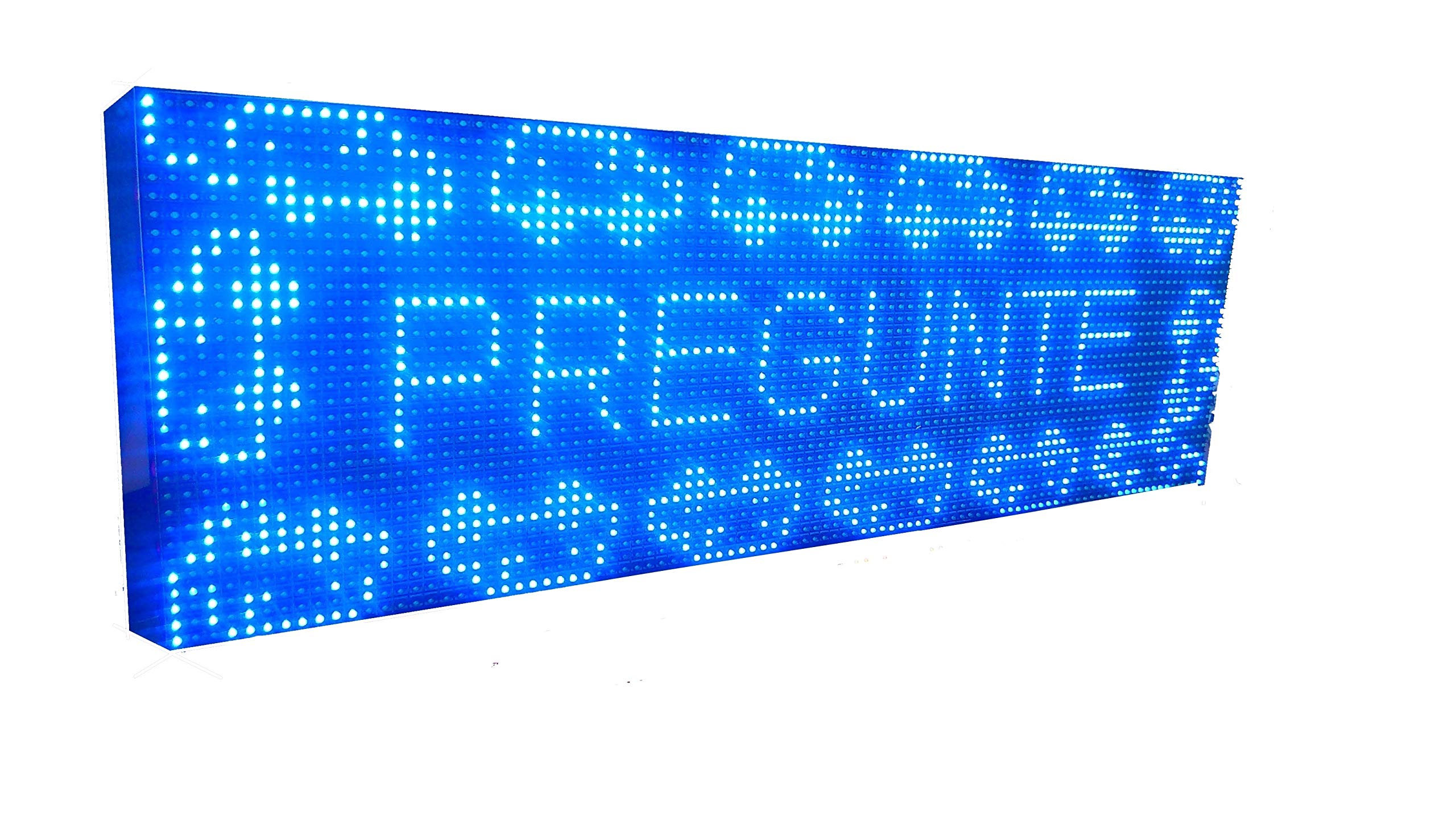 CARTEL LED PROGRAMABLE LETRERO LED PROGRAMABLE PANTALLA LED PROGRAMABLE (96 * 32 cm doble cara, AZUL) ROTULO LED PROGRAMABLE CARTEL ELECTRÓNICO ANUNCIA TU NEGOCIO/PROGRAMMABLE LED PANEL BANDEROLA LED