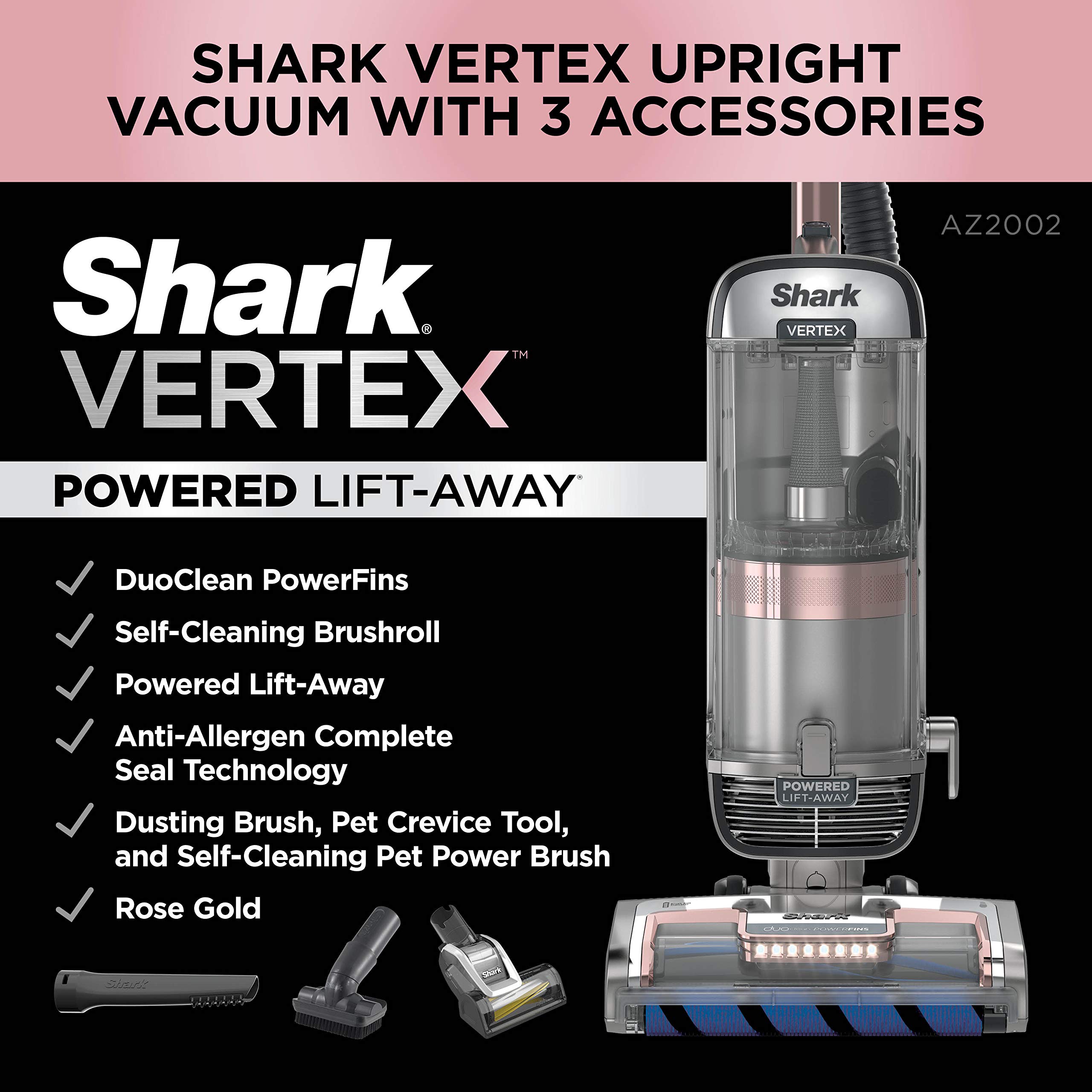 Shark AZ2002 Vertex Powered LiftAway Upright Vacuum with DuoClean