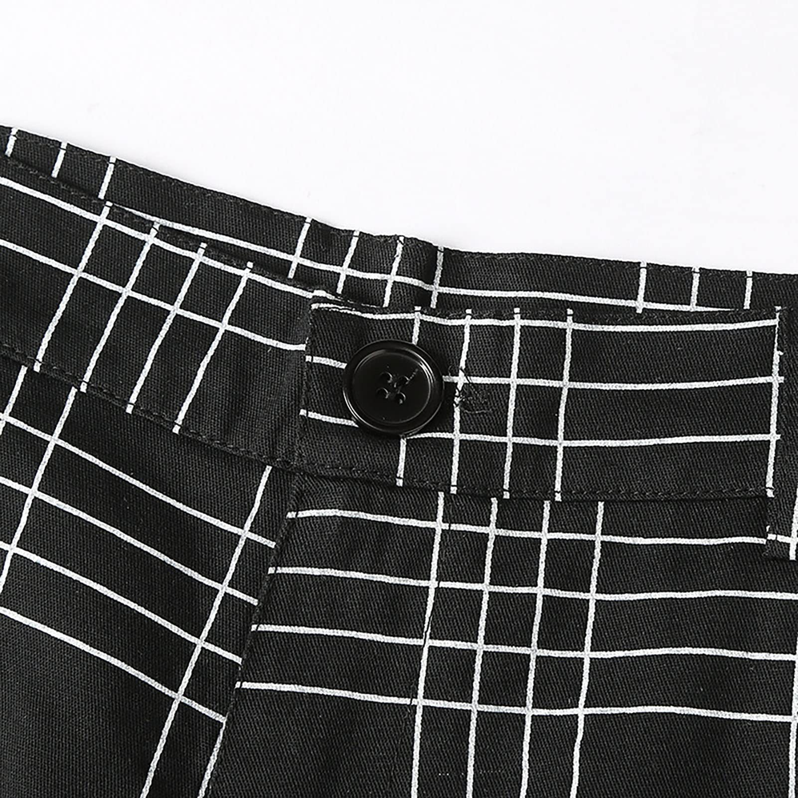 SIYAN Męskie spodnie chinosy, proste spodnie rekreacyjne, w kratkę, spodnie dresowe, eleganckie spodnie biznesowe, spodnie materiałowe, spodnie do garnituru, slim fit (brązowe, S)