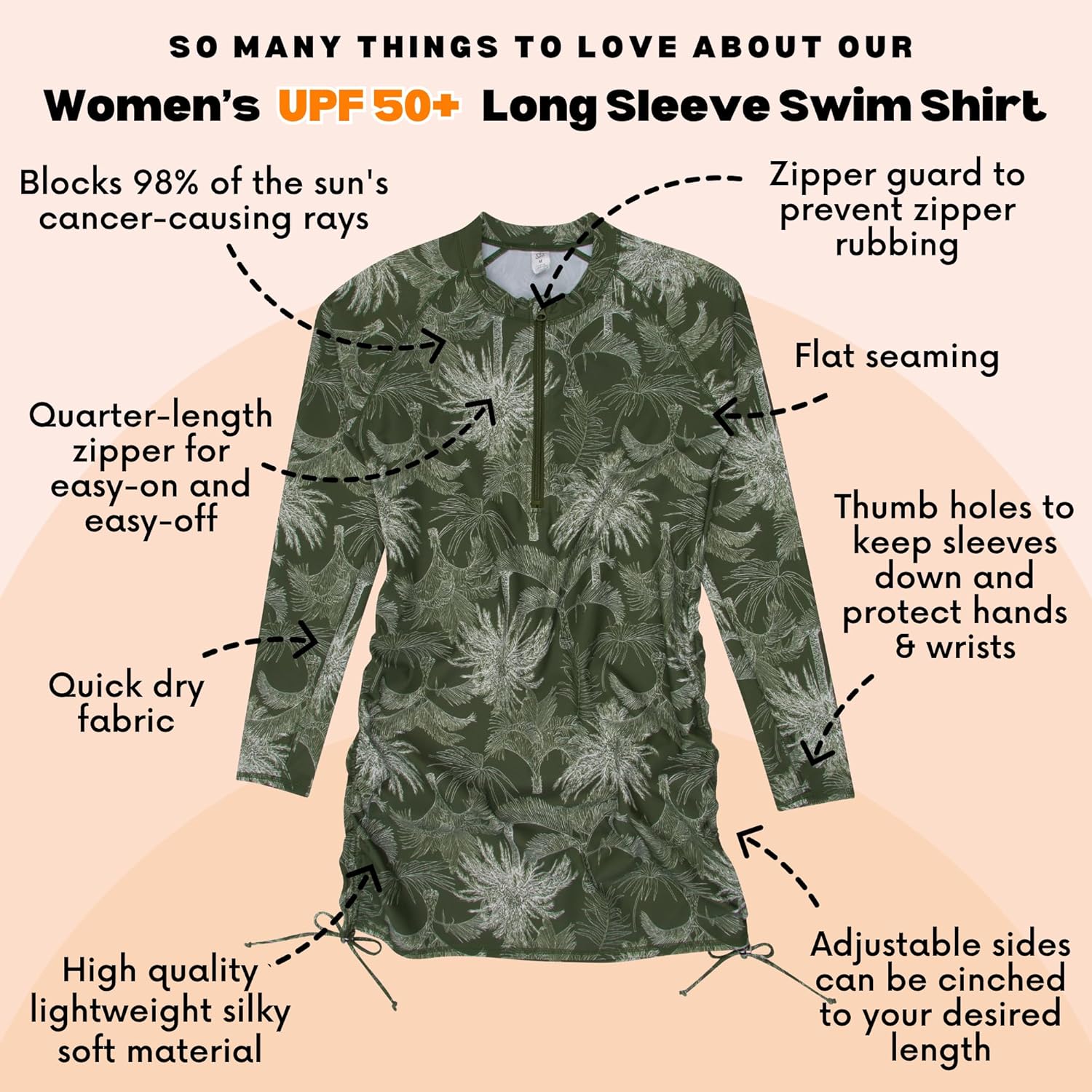 SwimZip Women's Swim Dress Cover Up Swimsuit UPF 50+ Sun Protection