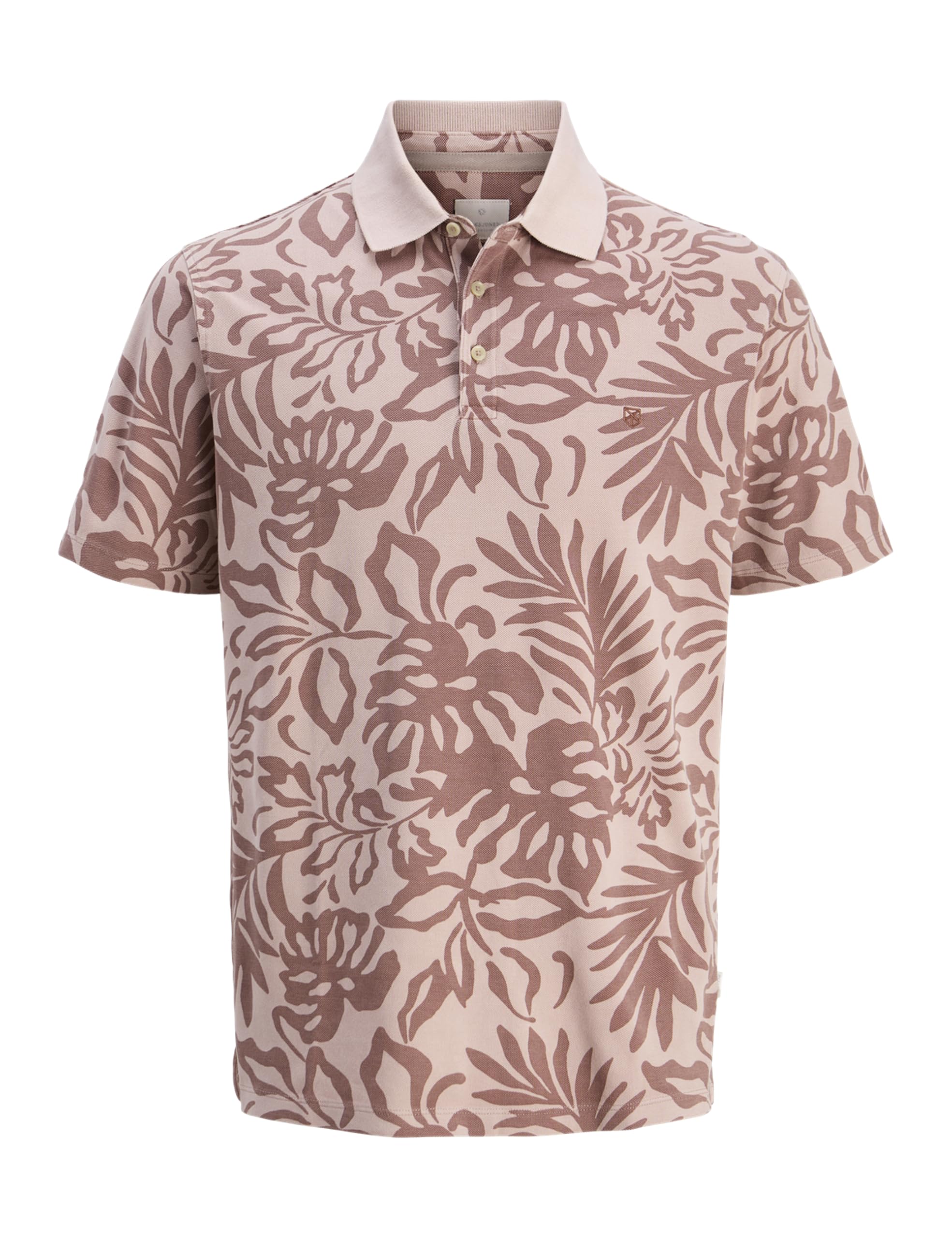 JACK & JONES Jprbluwilliam SS AOP Polo Shirt, Adobe Rose, L