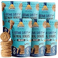 Vista 20 de Baked Cravings Galletas de avena crujientes con azúcar morena (24 galletas) Paquete de bocadillos Galletas de avena 100% naturales y crujientes