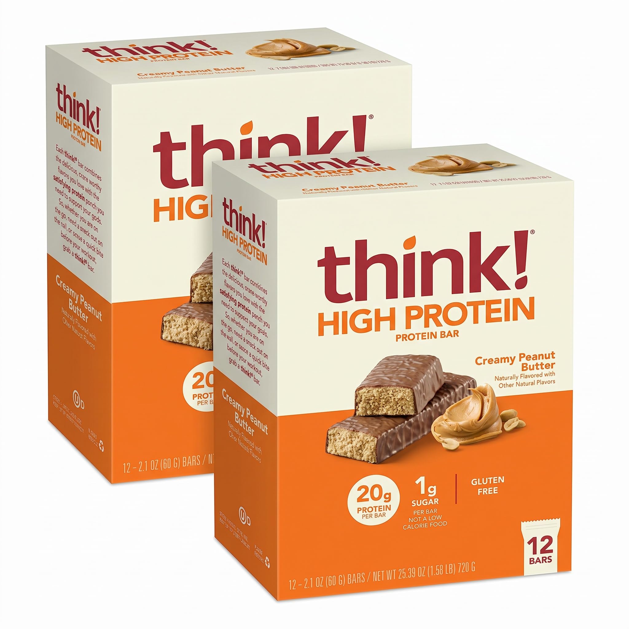 think! High Protein Bar, Chunky Peanut Butter, 10 Count — Amazon image 20