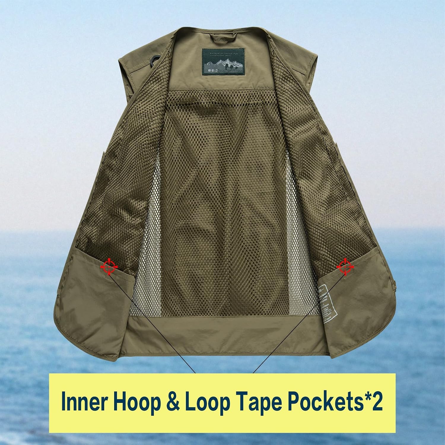 Men's Casual Breathable Lightweight Outdoor Fishing Safari Vest with Multi Pockets