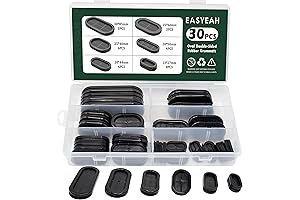 30-Piece Oval Rubber Grommet Assortment Kit