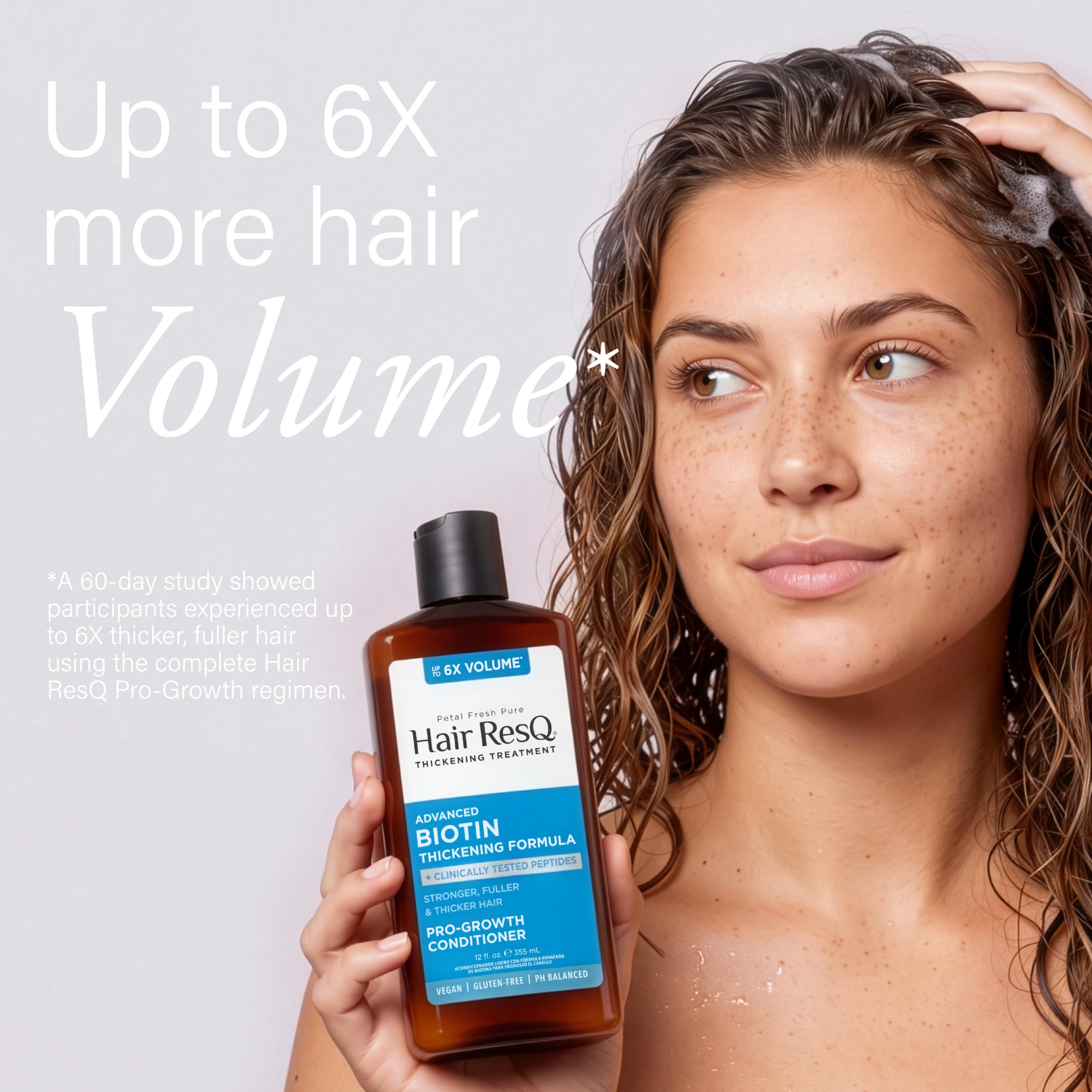 Petal Fresh Hair ResQ Thickening Weightless Conditioner - 355 ml | Powered by Biotin & Caffeine | For Thin & Fine Hair | Sulphate & Paraben Free