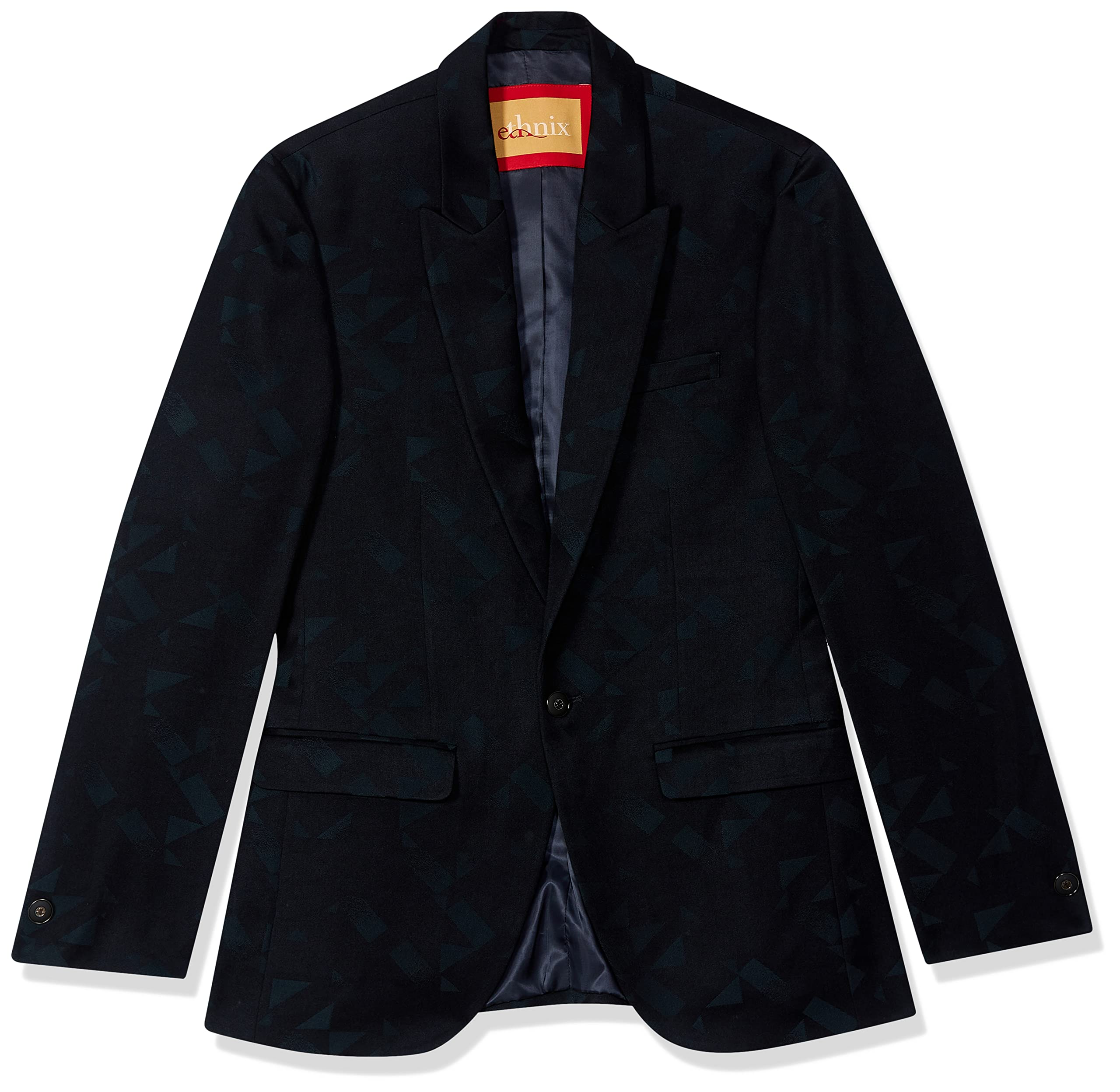 ethnix by raymond Ethnix Men's SB2B Notch Lapel Jacket Blazer (RTJA00168-G8_Dark Grey_92-picture-18