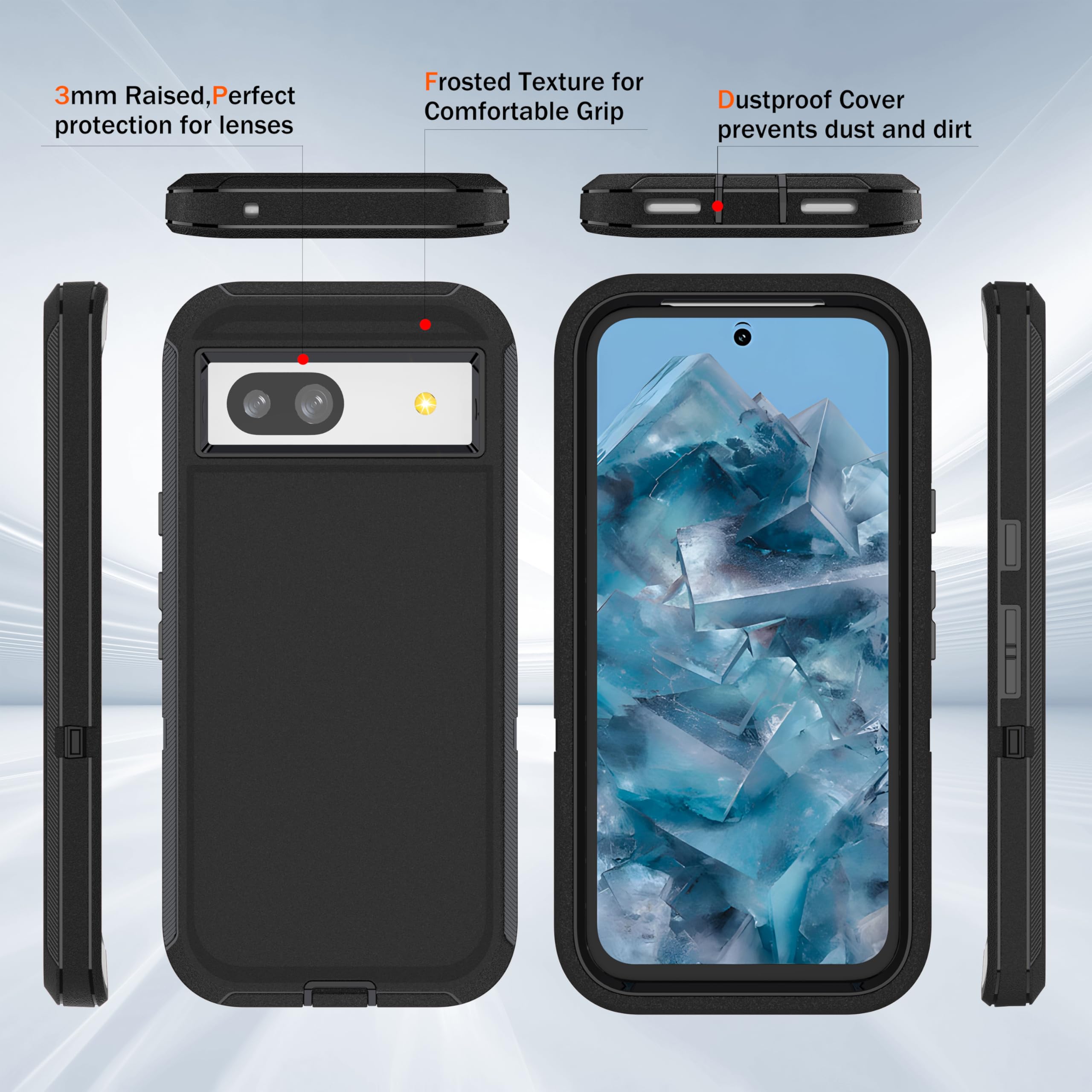 Pixel 8a Tempered Glass Screen Protector + Camera Lens Protector [ 2 - View #6