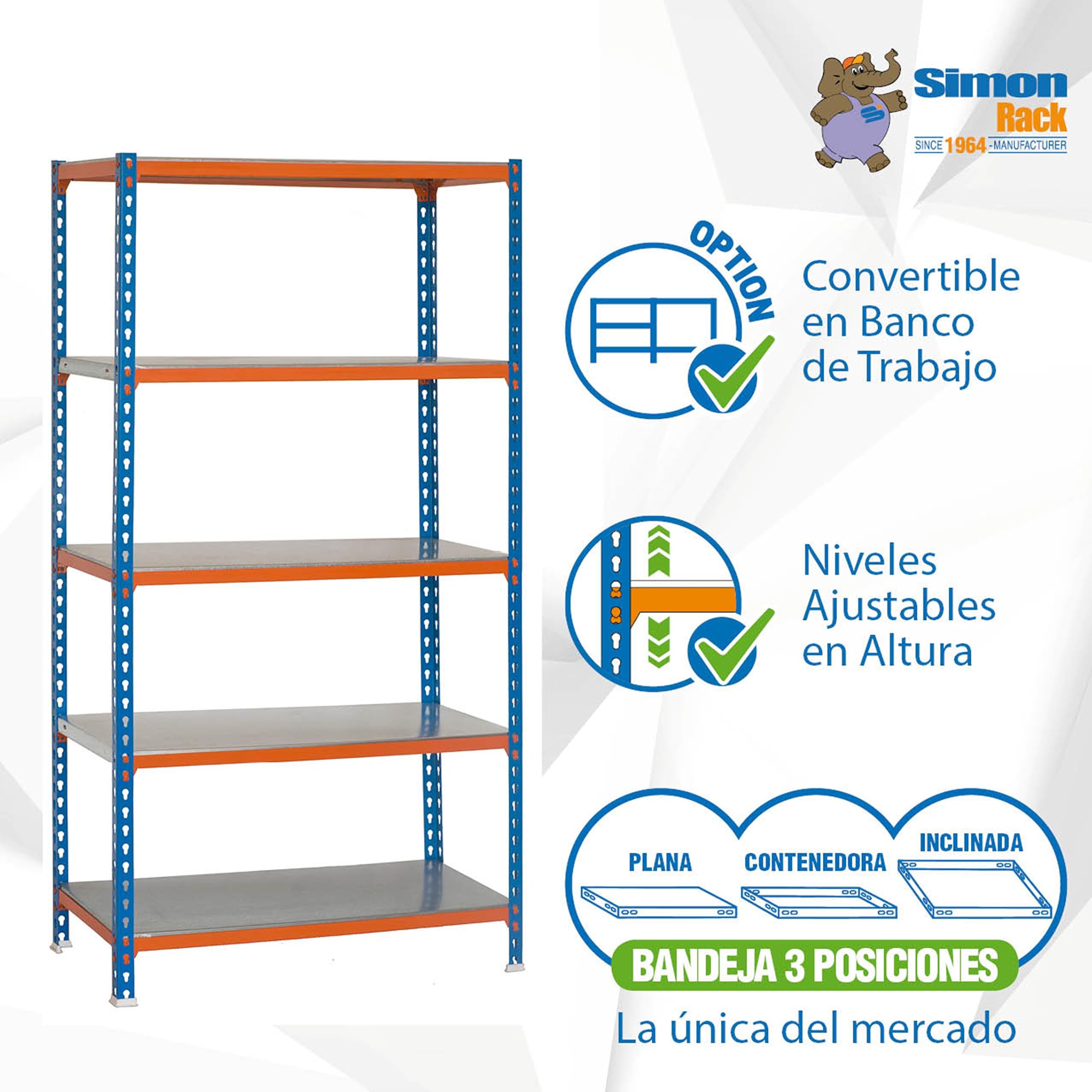 Simon Rack Metallregal 2000x1000x500 mm - Simonclick